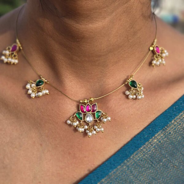 Jadau Lotus Invisible Chain - Image 2