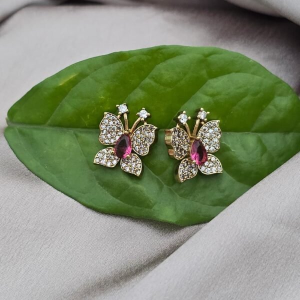 Butterfly Ruby Stud