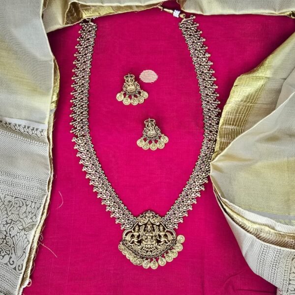 Antique kemp Mango Lakshmi Haaram
