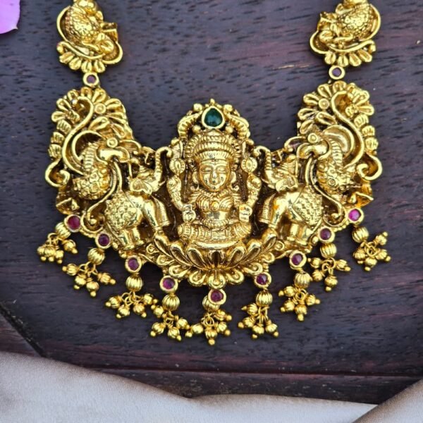 Antique Gold Lakshmi Neckpiece - Image 2