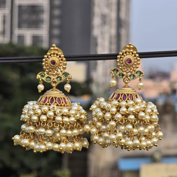 Clustered Pearl Jhumka