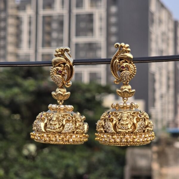 Peacock Lakshmi Jhumka