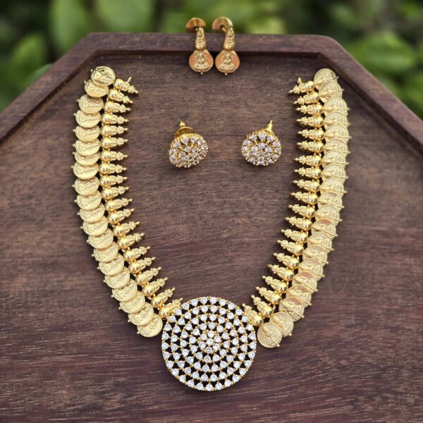 Diamond Replica Pendant Lakshmi Neckpiece