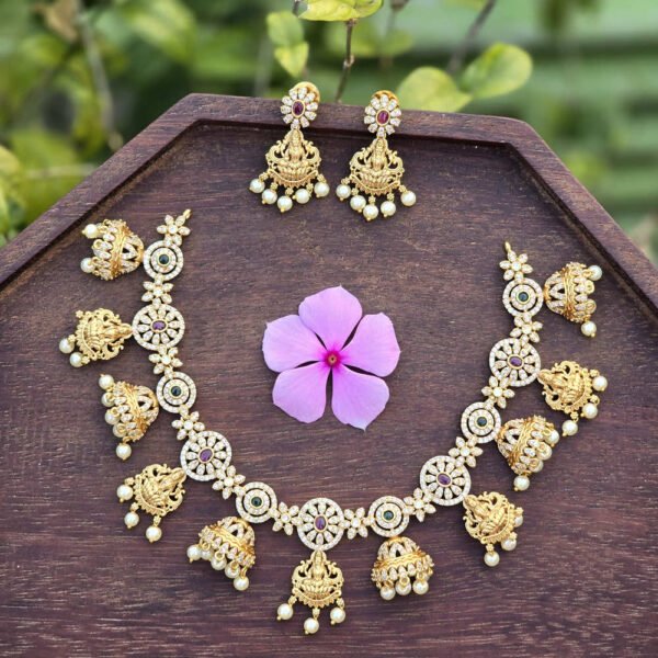 AD Multi Stone Lakshmi Neckpiece