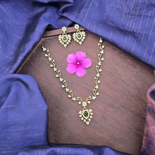 AD Partywear Neckpiece -Green