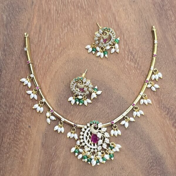 Peacock Hasli Neckpiece